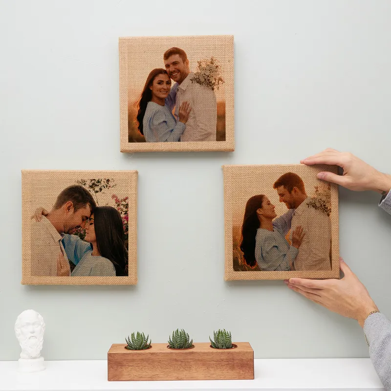 3pcs Photo Personalized Wicker Prints Set