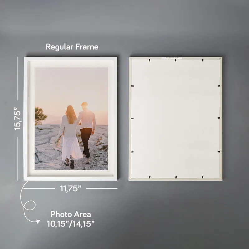 3pcs Self Adhesive Photo Frame Set with Mat Bordered Photo Prints 11.75 x 15.75 inches