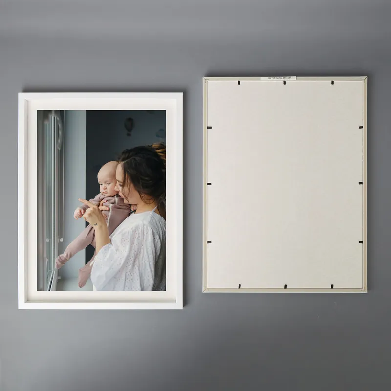 3pcs Self Adhesive Photo Frame Set with Mat Bordered Photo Prints 11.75 x 15.75 inches