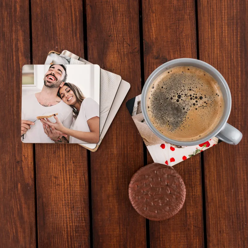 Personalised Photo Coasters Set of 4 - Thoughtful Gift for Any Occasion