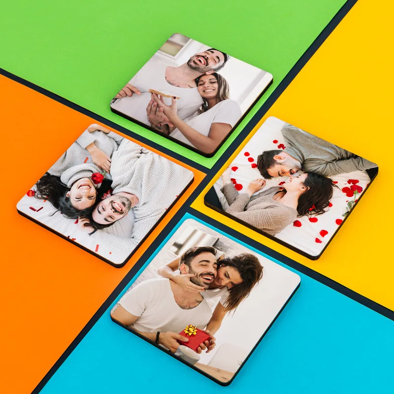 Personalised Photo Coasters Set of 4 - Thoughtful Gift for Any Occasion