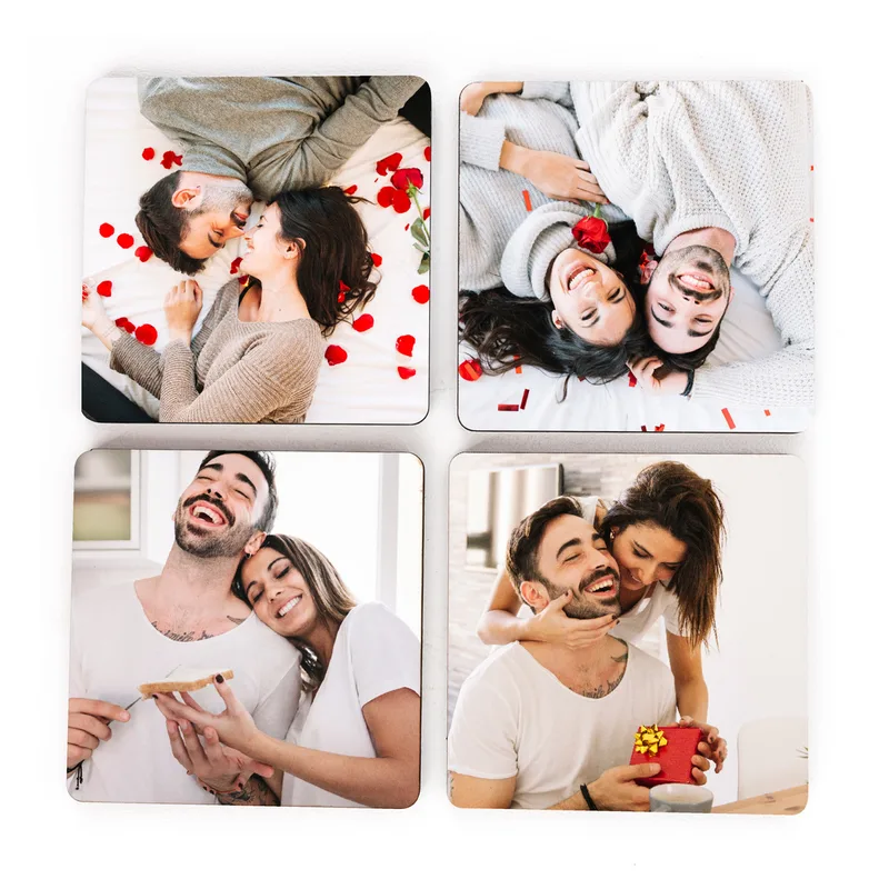 Personalised Photo Coasters Set of 4 - Thoughtful Gift for Any Occasion