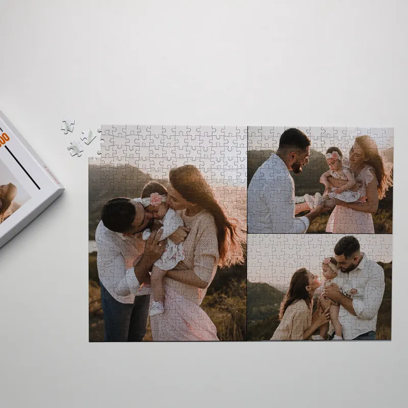 500 Piece 3 Picture Collage Personalized Jigsaw Puzzle