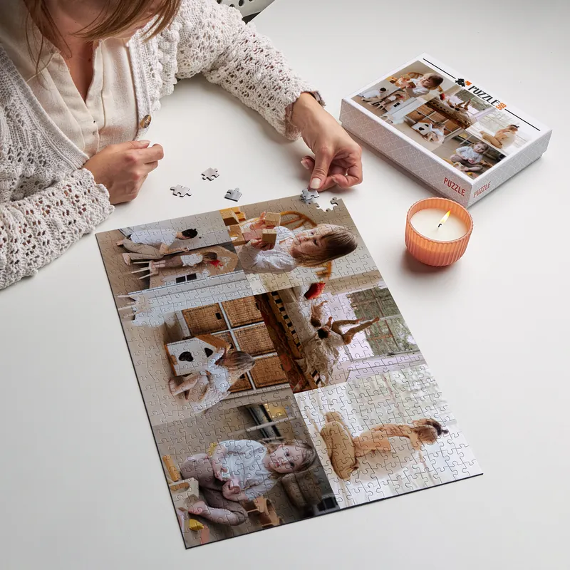 Personalised 6-Photo Collage Jigsaw Puzzle 500 Pieces Boxed