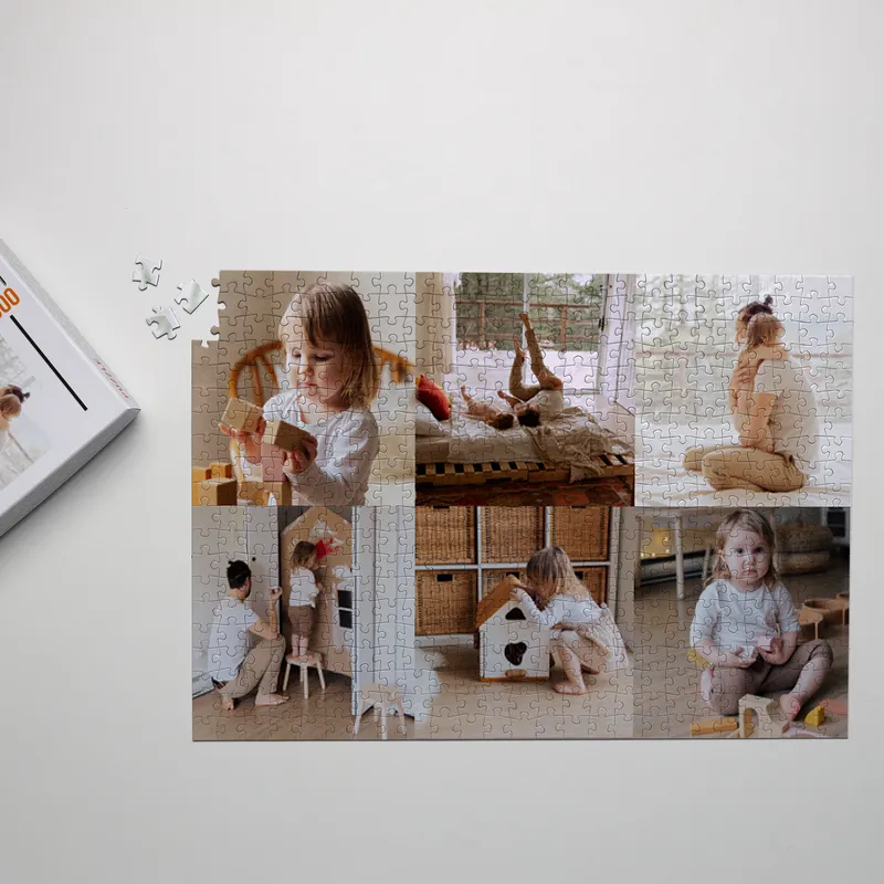 Personalised 6-Photo Collage Jigsaw Puzzle 500 Pieces Boxed