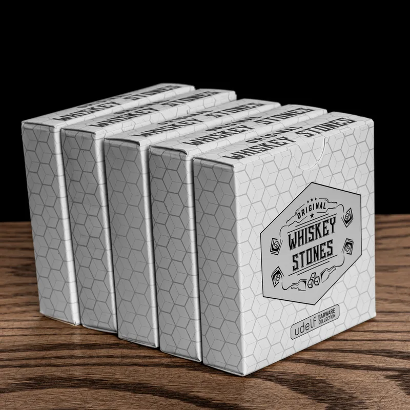 5-Pack of 12-Piece Premium Natural Marble Whiskey Stones