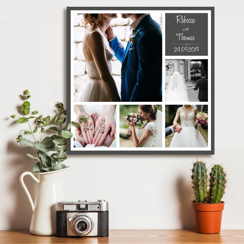 Personalised 5-Photo Collage Canvas Print for Special Occasions