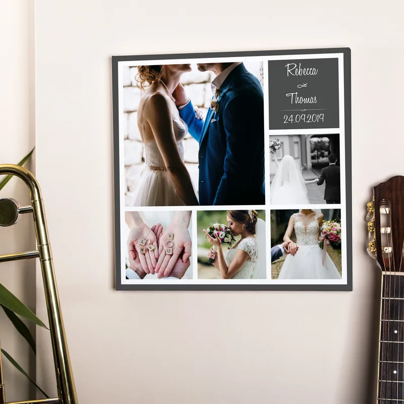 Personalised 5-Photo Collage Canvas Print for Special Occasions