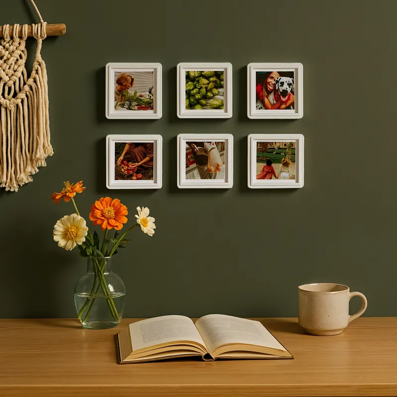 Personalised Mini White Photo Frame Set 6pcs for Home Décor