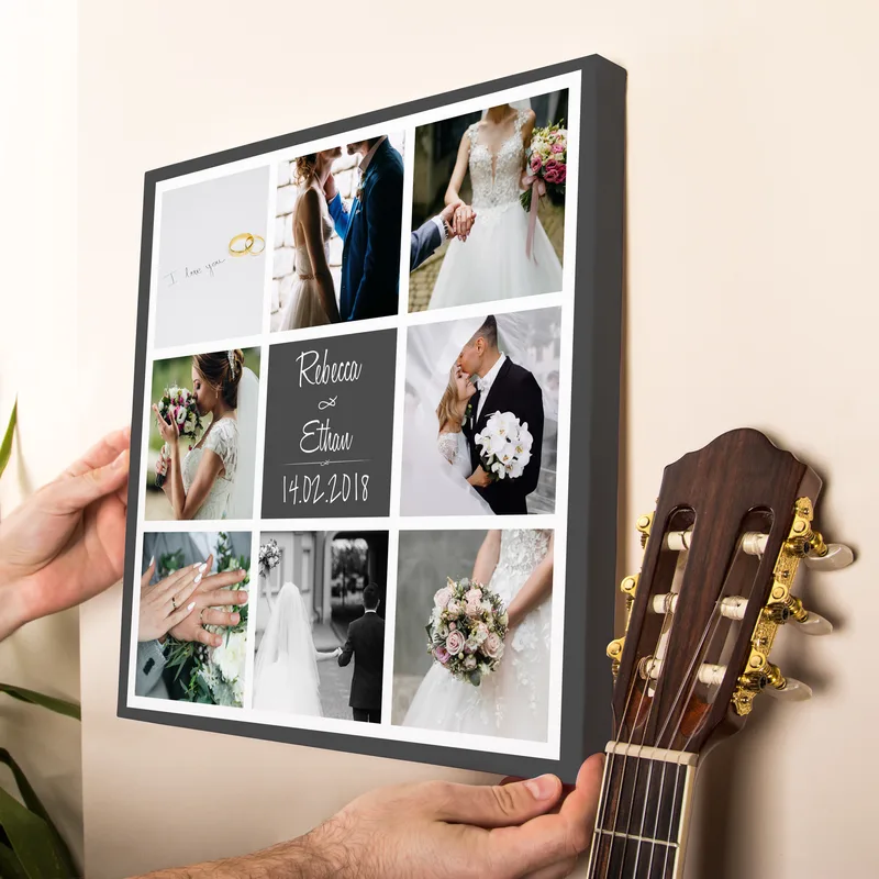 Personalised 8-Photo Collage Canvas for Cherished Memories