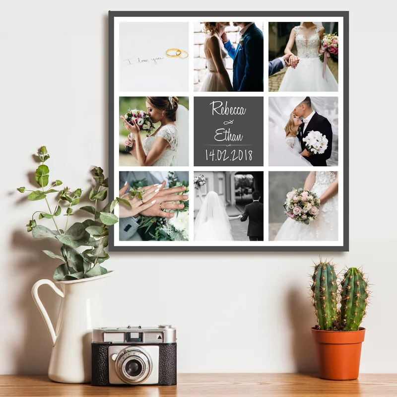 Personalised 8-Photo Collage Canvas for Cherished Memories