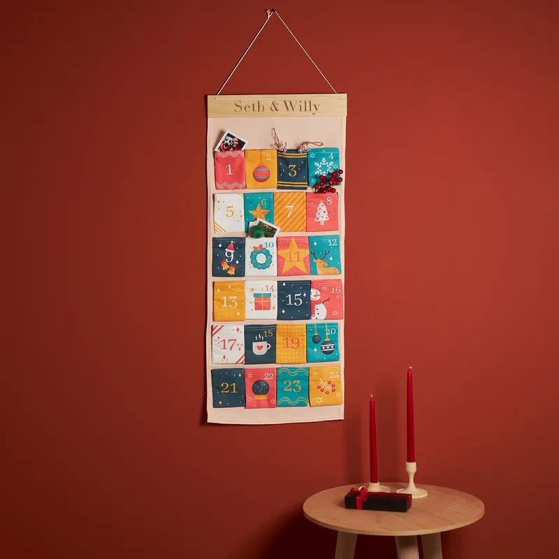 Personalised Pocket Advent Calendar for Christmas Countdown