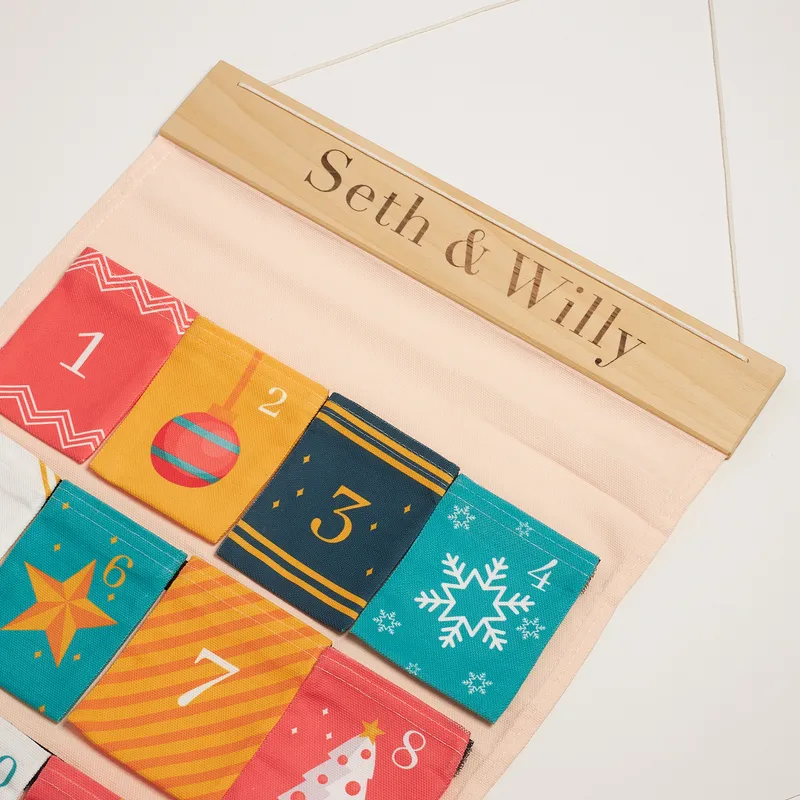 Personalised Pocket Advent Calendar for Christmas Countdown