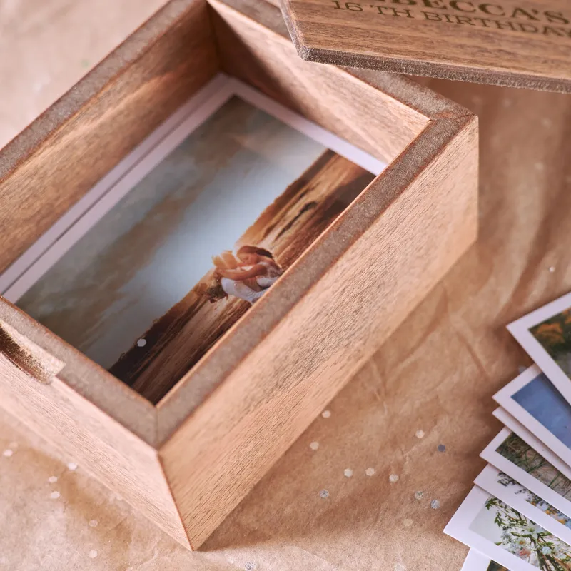 Age Souvenir Wooden Photo Box