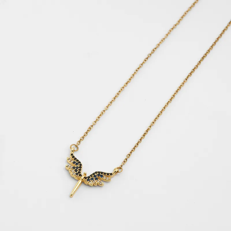 Angel Wing Zircon Necklace for Women Gift Jewelry