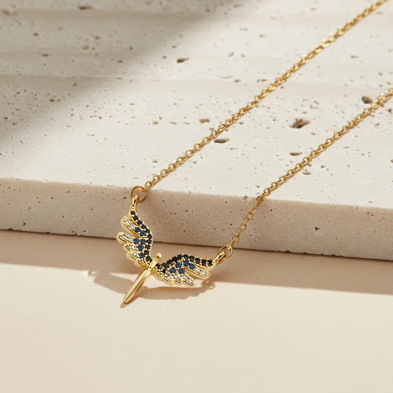 Angel Wing Zircon Necklace for Women Gift Jewelry