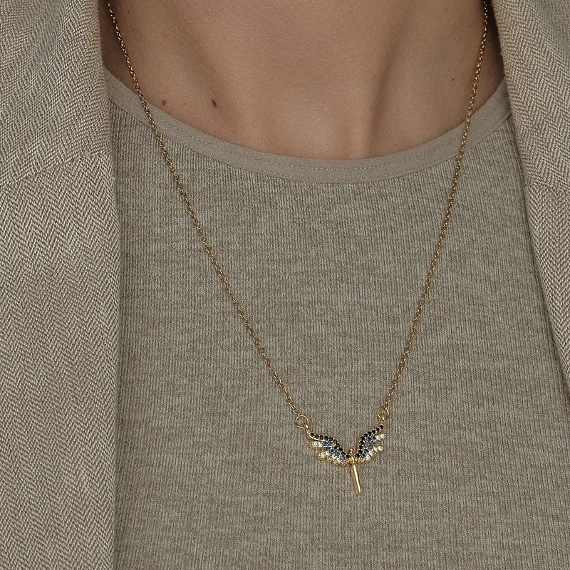 Angel Wing Zircon Necklace for Women Gift Jewelry