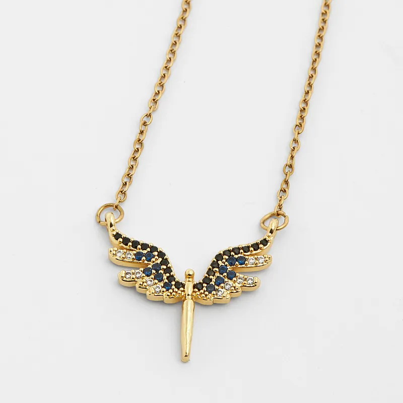 Angel Wing Zircon Necklace for Women Gift Jewelry