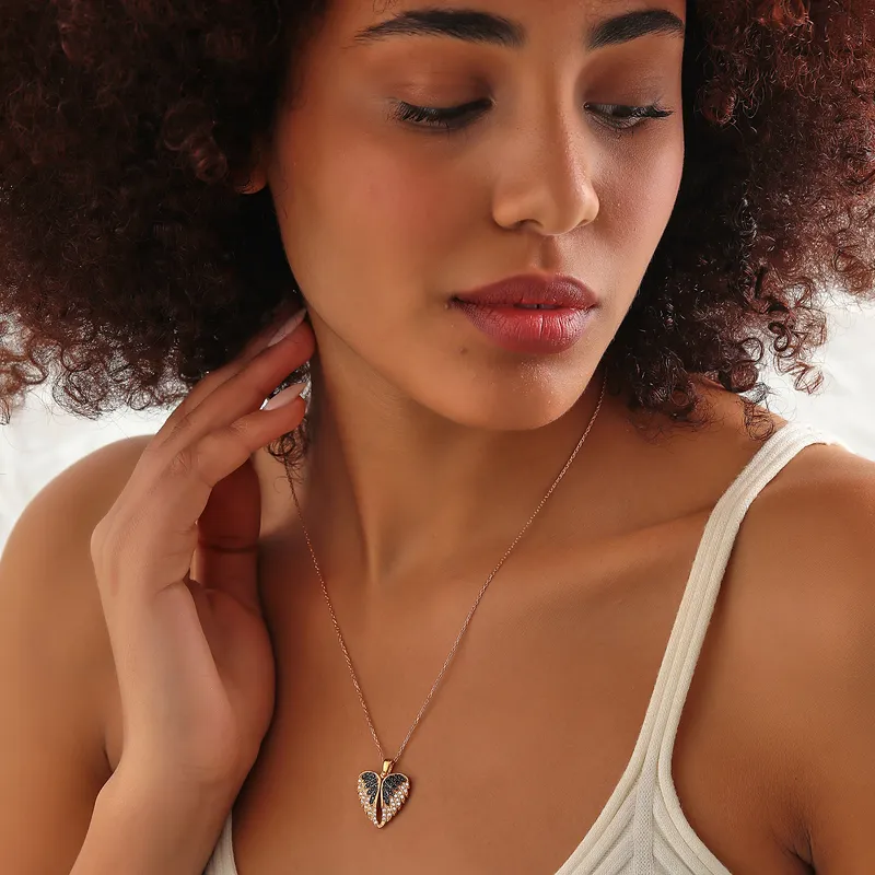 Personalised Angel Wings Silver Necklace for Her