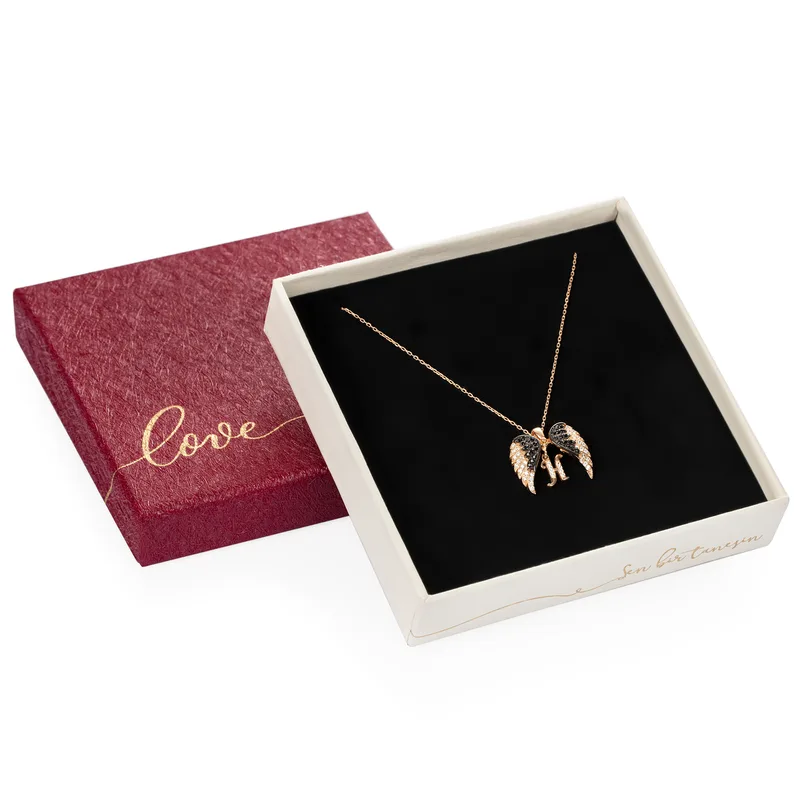 Personalised Angel Wings Silver Necklace for Her