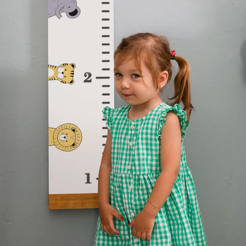 Animal Designed Canvas Children's Height Measurement Chart