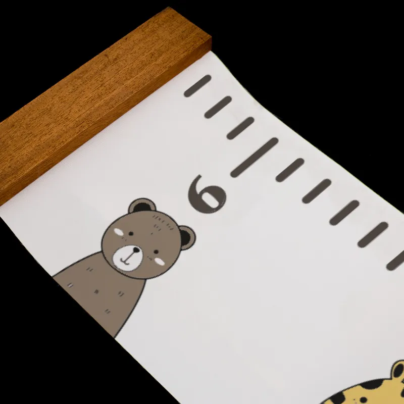 Animal Designed Canvas Children's Height Measurement Chart