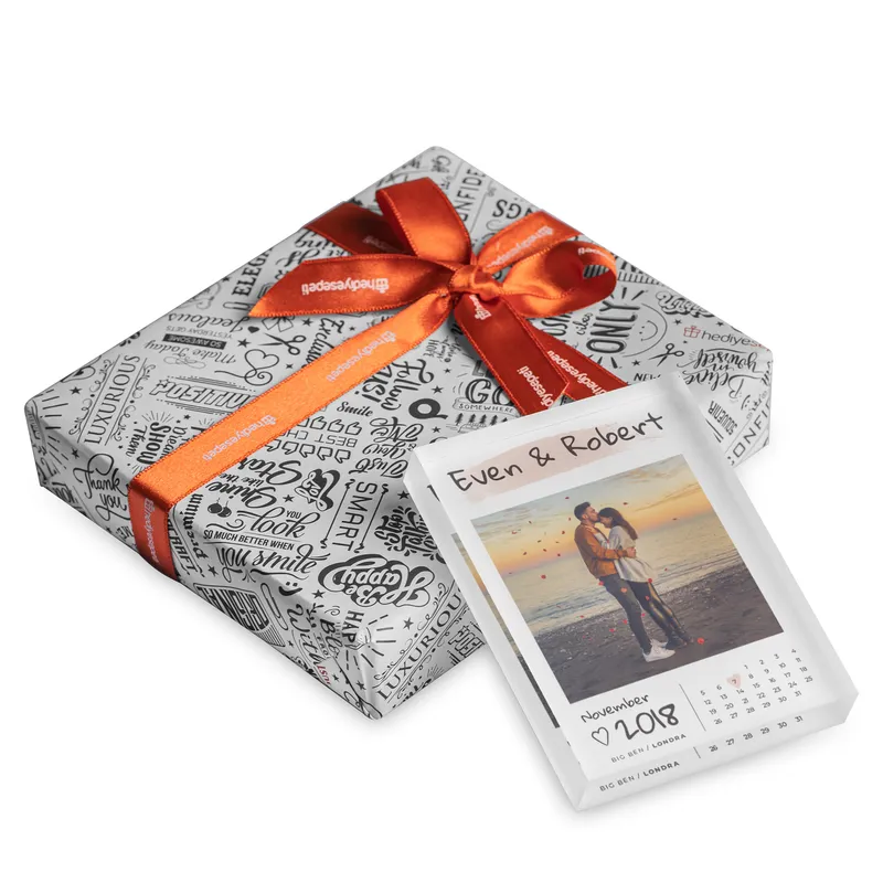 Personalised Romantic Acrylic Photo Frame for Anniversary