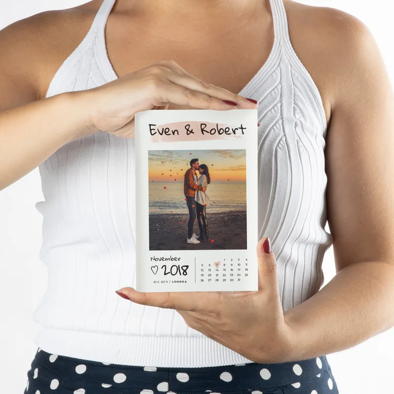 Personalised Romantic Acrylic Photo Frame for Anniversary