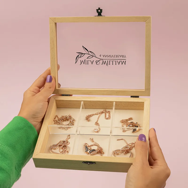 Anniversary Gift Customizable Jewelry Accessory Box