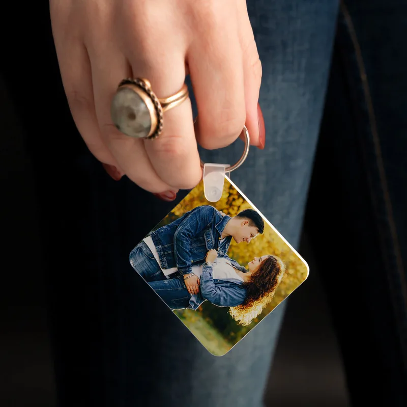 Anniversary Gift Printed Keychain with Calendar