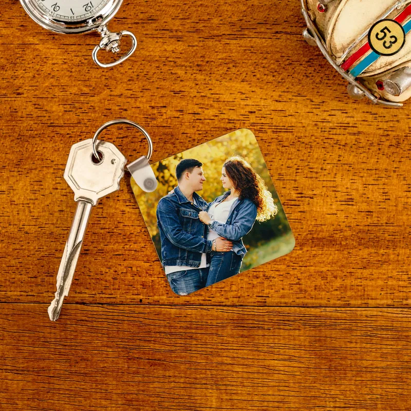 Anniversary Gift Printed Keychain with Calendar