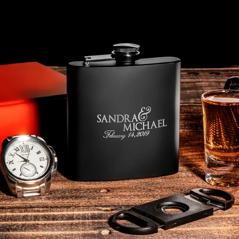 Personalised Anniversary Hip Flask for Boyfriend