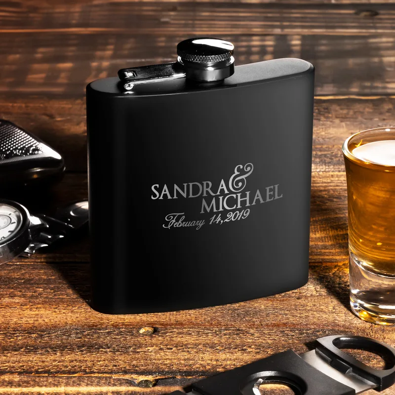 Personalised Anniversary Hip Flask for Boyfriend