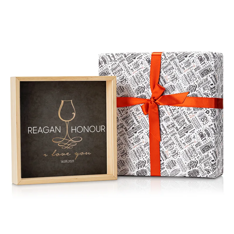 Anniversary Gifts for Her Personalized Wooden Wine Cork Collection Display Box