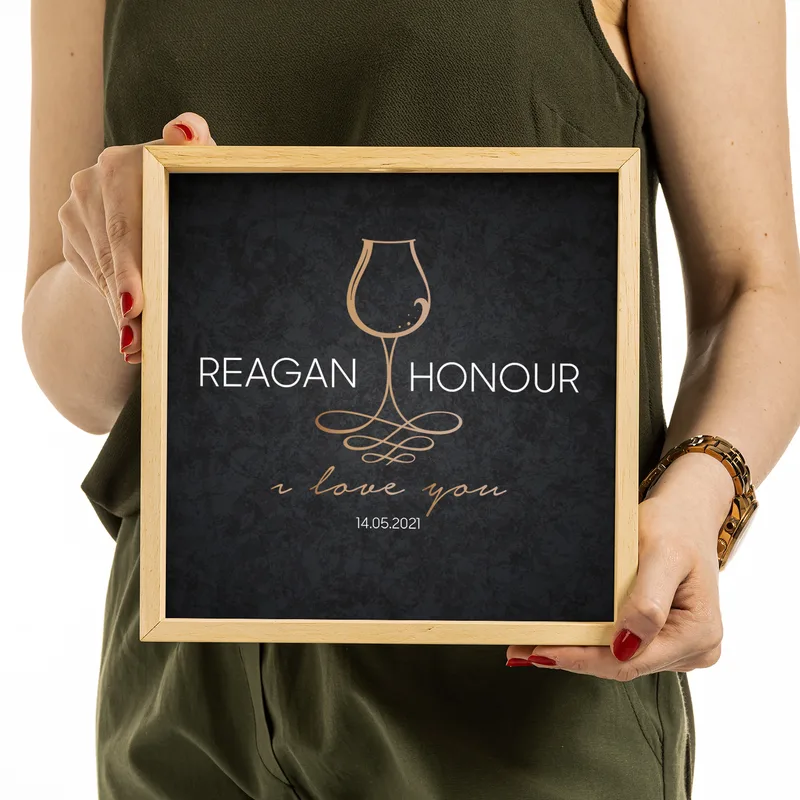 Anniversary Gifts for Her Personalized Wooden Wine Cork Collection Display Box