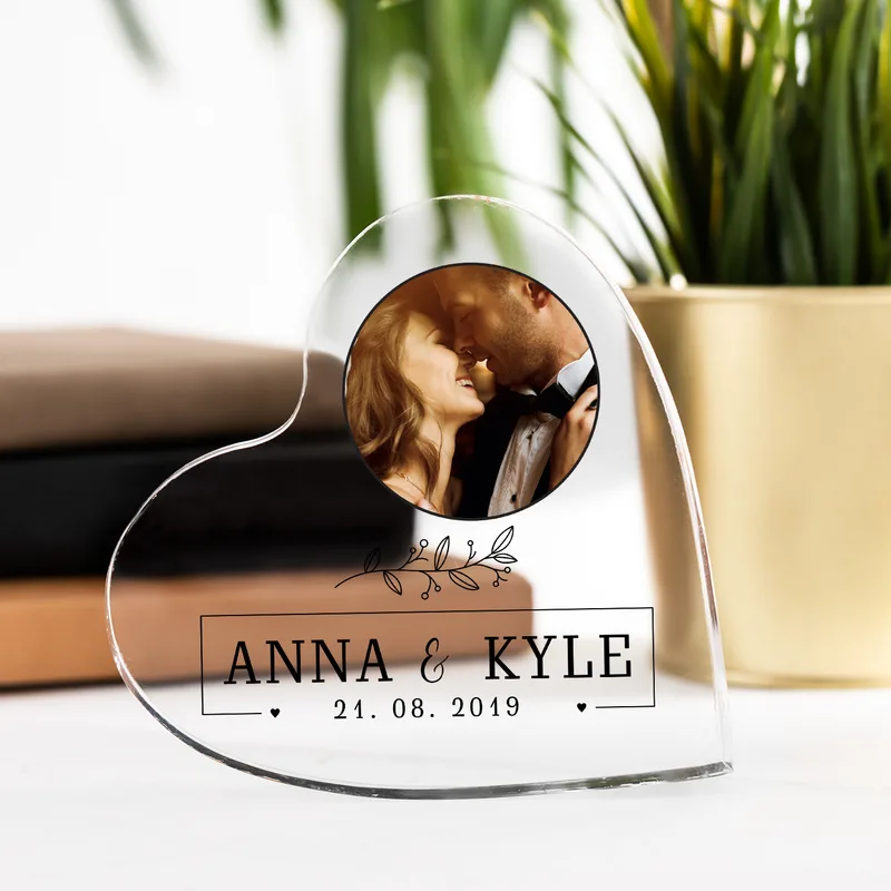 Anniversary Gifts Heart Design Acrylic Plate Picture