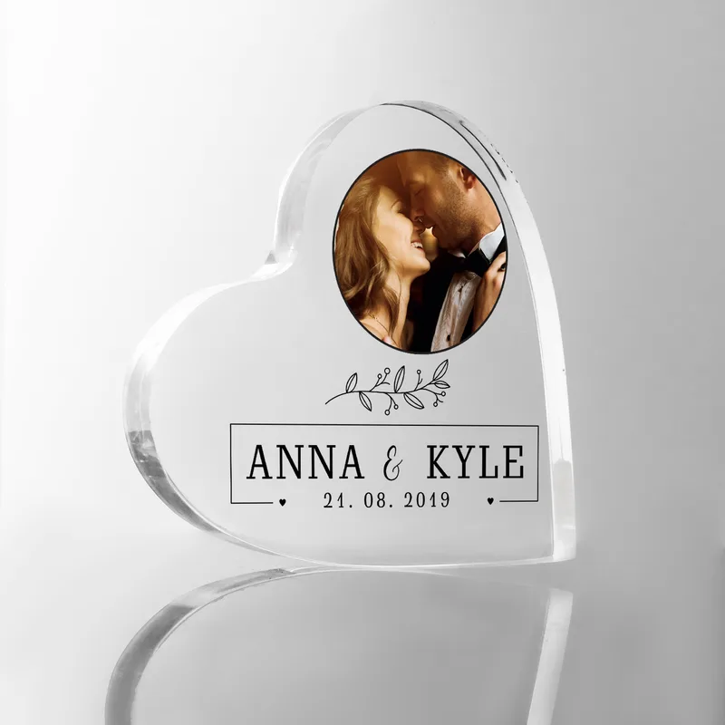 Anniversary Gifts Heart Design Acrylic Plate Picture