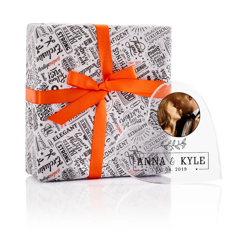 Anniversary Gifts Heart Design Acrylic Plate Picture