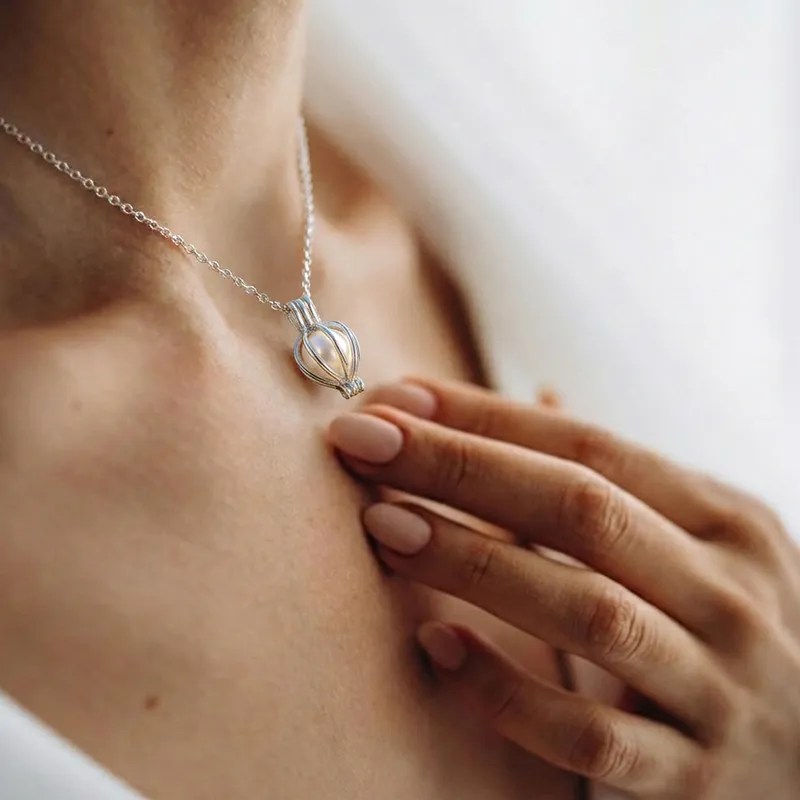 Personalised Anniversary Pearl Necklace with Message Gift Box