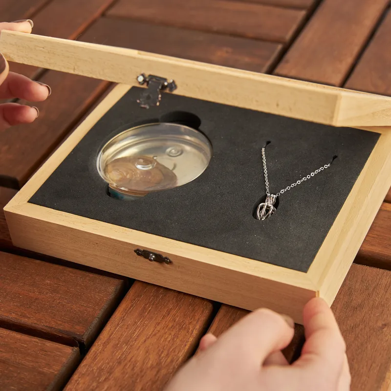 Anniversary Gifts Personalized Genuine Oyster Pearl Necklace with Message