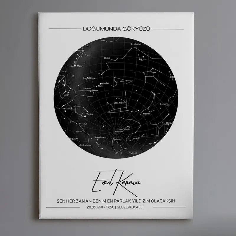 Personalised Star Map Canvas Print for Special Occasions