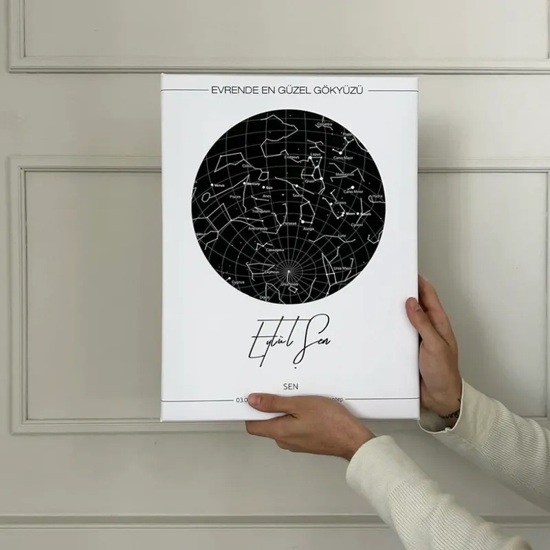 Personalised Star Map Canvas Print for Special Occasions
