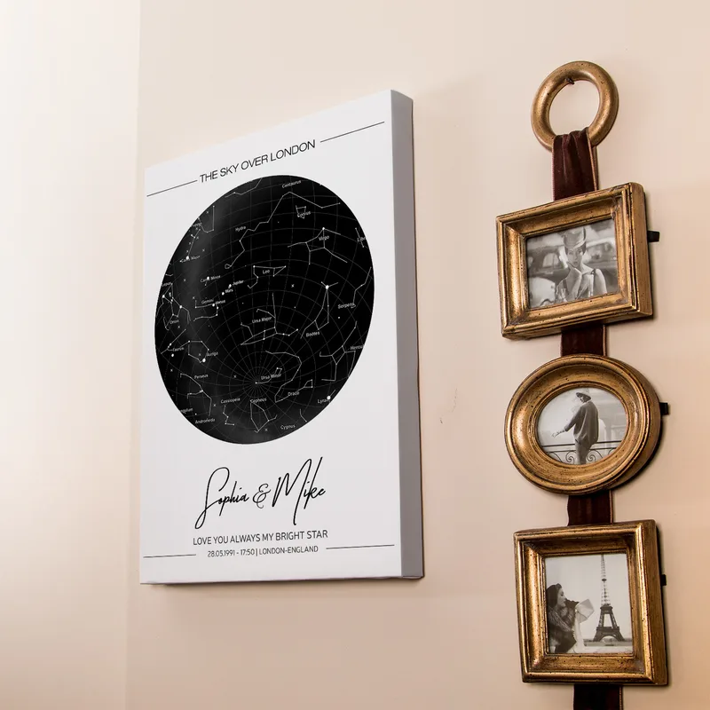 Personalised Star Map Canvas Print for Special Occasions