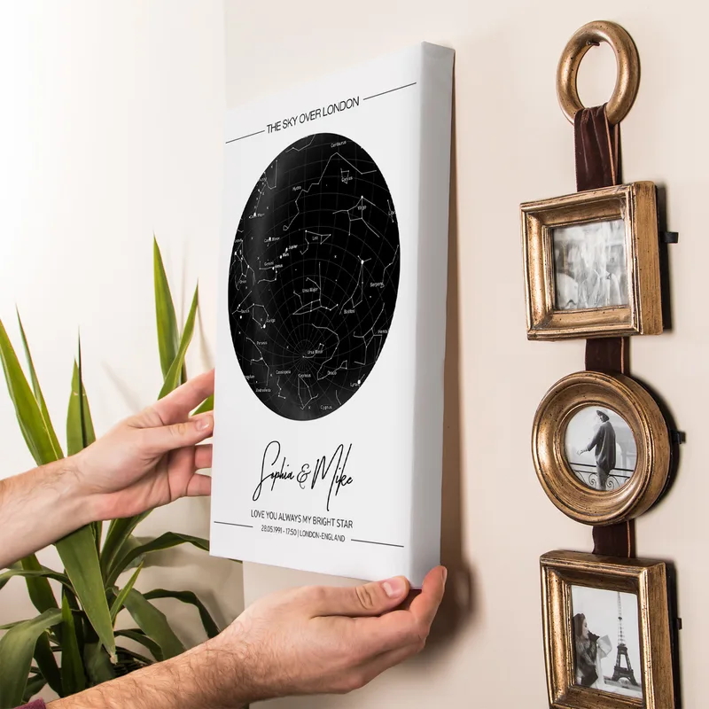 Personalised Star Map Canvas Print for Special Occasions