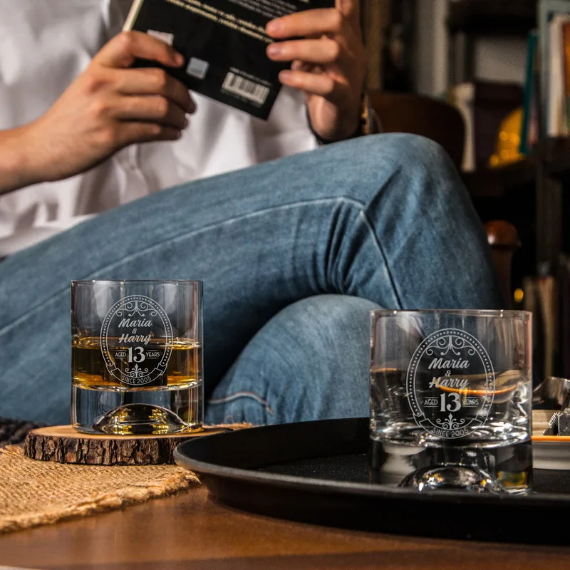 Anniversary Gifts Whiskey Glasses Set