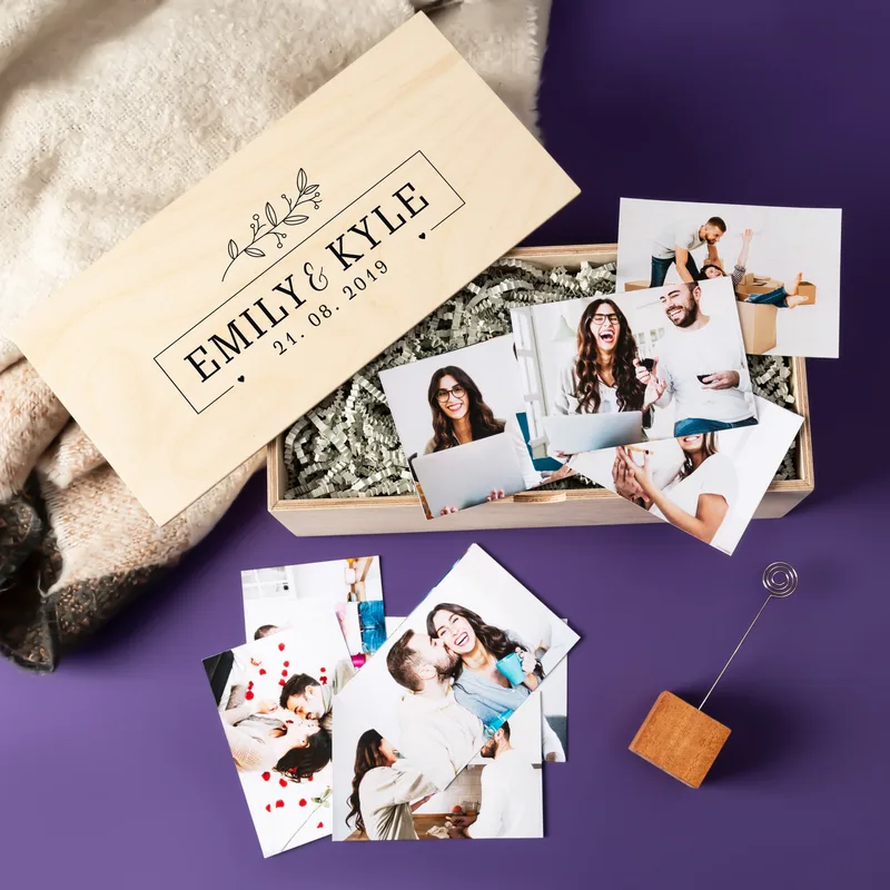 Anniversary Gifts Wooden Picture Box