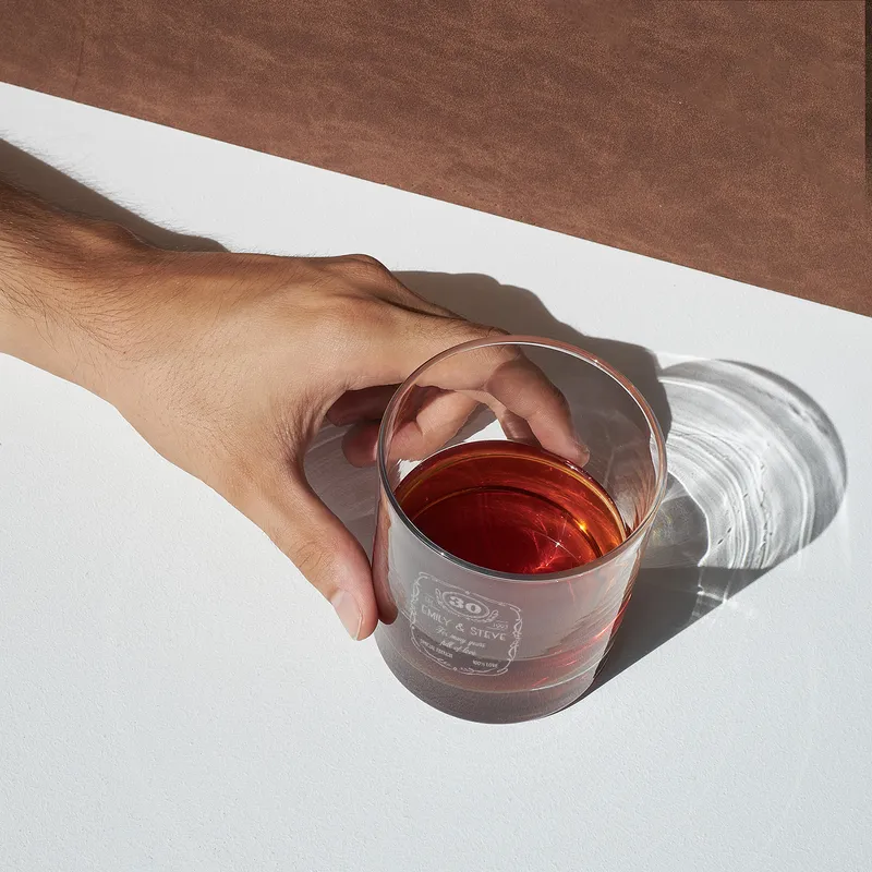 Anniversary Personalized Whiskey Glass Set for Couples