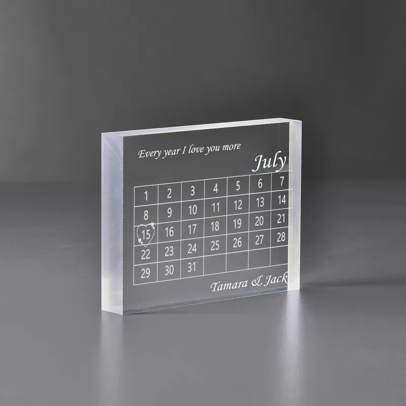 Anniversary Souvenir Acrylic Calendar