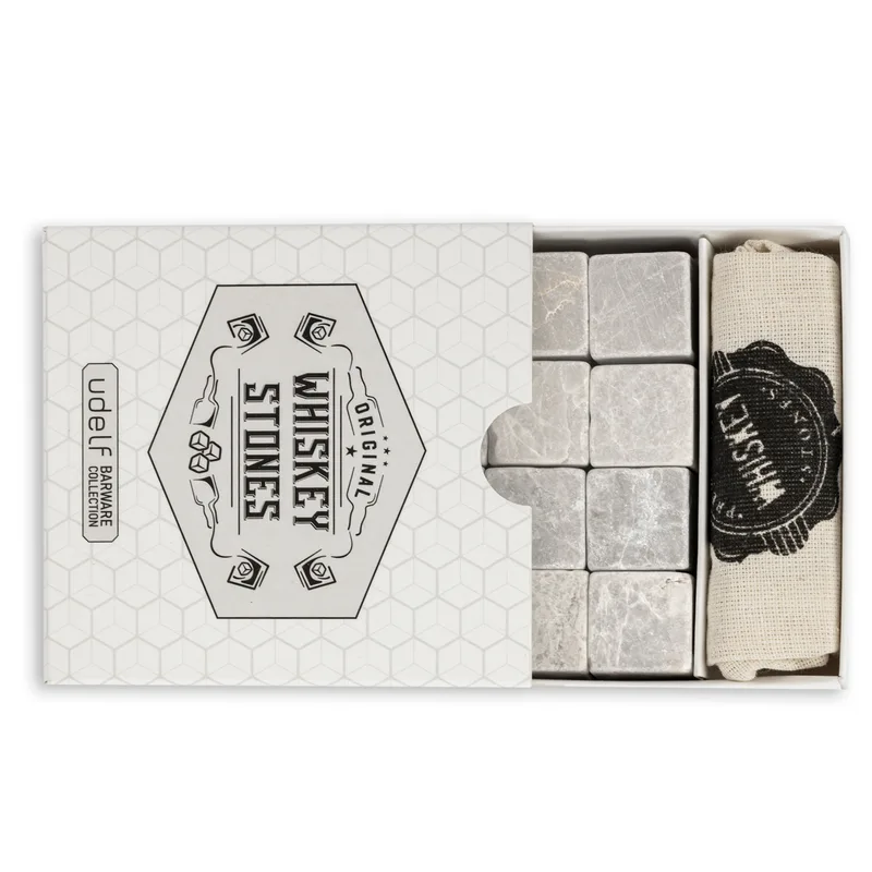 Premium Whiskey Stones Gift Set for Men and Whiskey Lovers