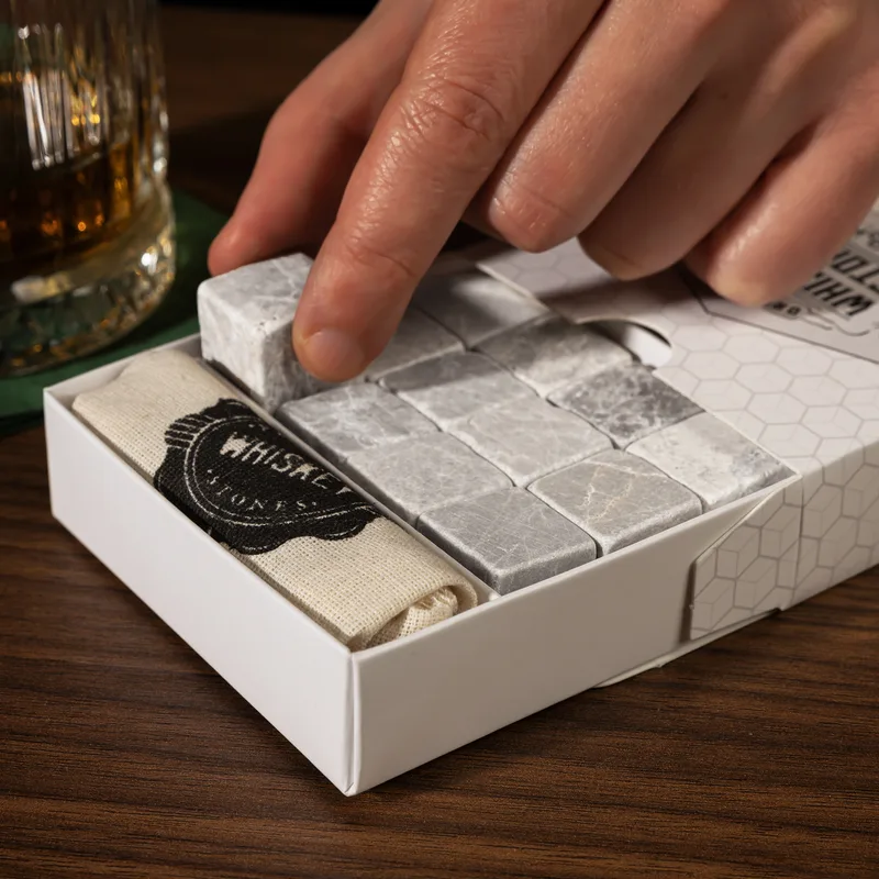 Premium Whiskey Stones Gift Set for Men and Whiskey Lovers